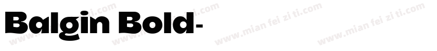 Balgin Bold字体转换